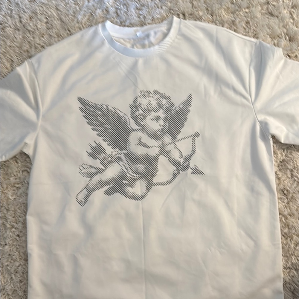 White   Soft Graphic  Angel